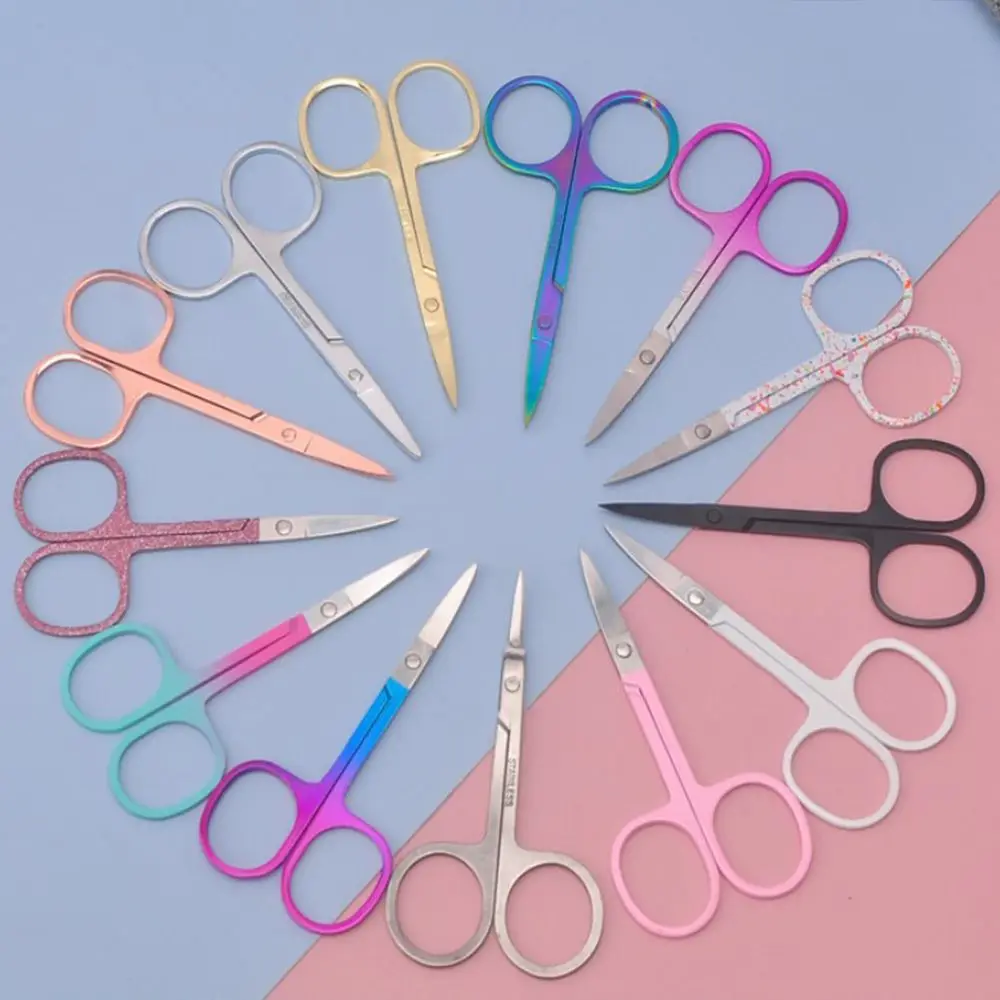 

Nail Cuticle Nipper Scissors Stainless Steel Rainbow Tweezer Clipper Facial Hair Trimming Brow Razor Makeup Beauty Tool