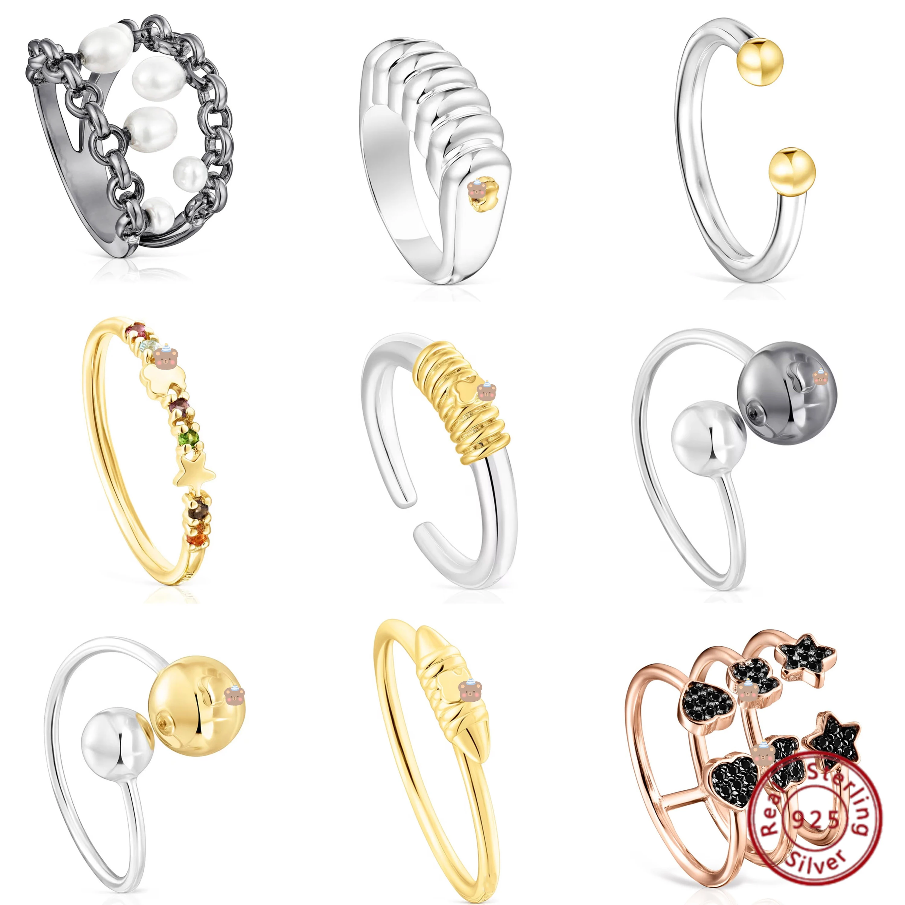 

Кольцо с испанским медведем из серебра 2023 пробы со сверкающим цирконием