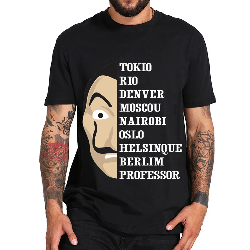

La Casa De Papel T-Shirts Men Casual Print Harajuku Tshirts Tops
