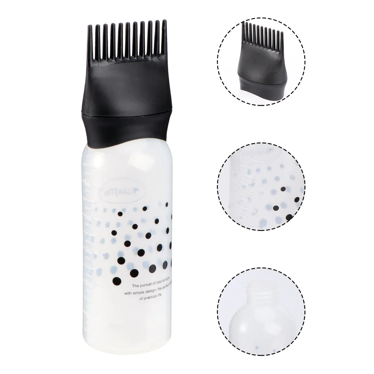 

3pcs oil bottle root comb applicator bottles, hair dye dispenser bottle applicator with comb for shampoo, hair Hairdressing