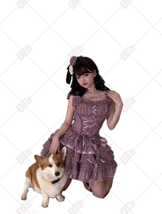 Женский комплект из двух предметов фиолетовый с юбкой на лямках для балета и