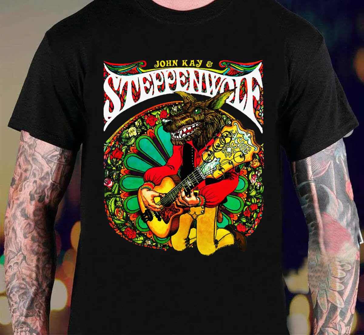 Vtg Steppenwolf Rock Band 90s Хлопковая черная футболка всех размеров MM325