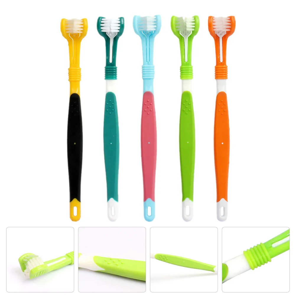 

Dog Brush Teeth Puppy Cleaning Tooth Pet Kit Care Cat Sided Finger Brushing Canine Tools Dogs Cats Toothpaste Puppies