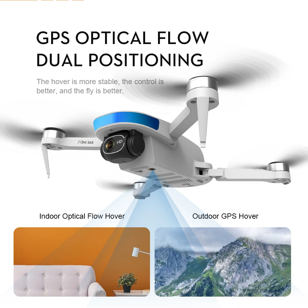 LSRC Новинка S6S мини GPS Дрон 4K Профессиональный двойная HD EIS камера световой поток 5G