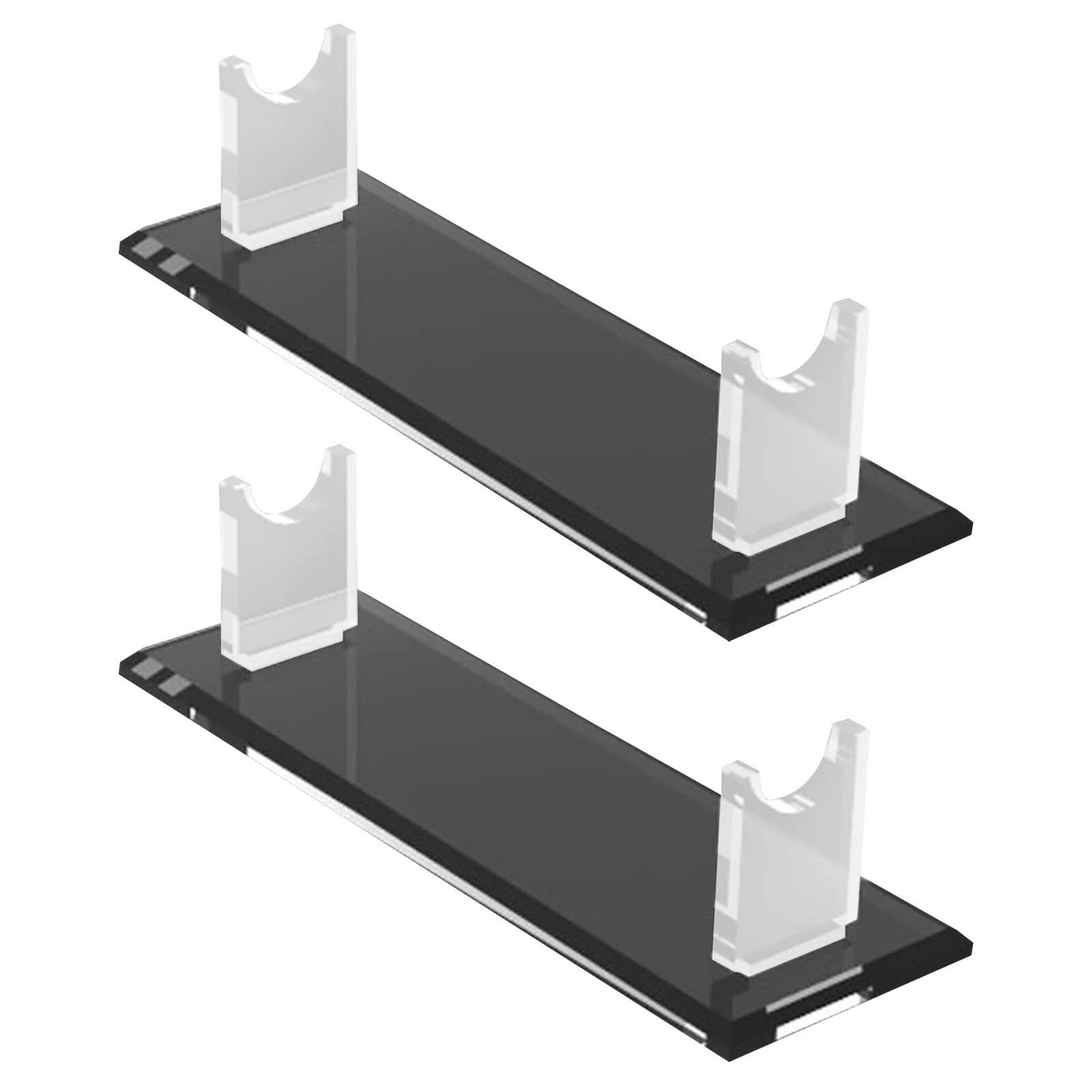 

2pcs Acrylic Holder Black Rack Sword Stand Tanto Desktop Display Fixed Decorative Table Decoration Multifunctional Wakizashi