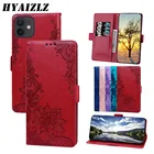Кожаный чехол-книжка с кружевным цветочным узором для iPhone 13, 12, 11, ProMax, XS, XR, SE2020, 6, 8, 7Plus, Стильный чехол-бумажник, противоударный защитный чехол для телефона