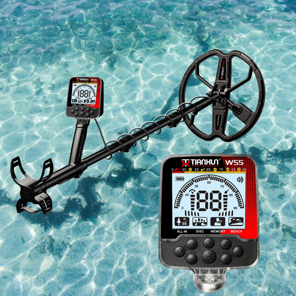 

Металлоискатель W55 с функцией перезарядки, водонепроницаемый, для поиска золота и кладов, работает до 25 часов непрерывной работы.