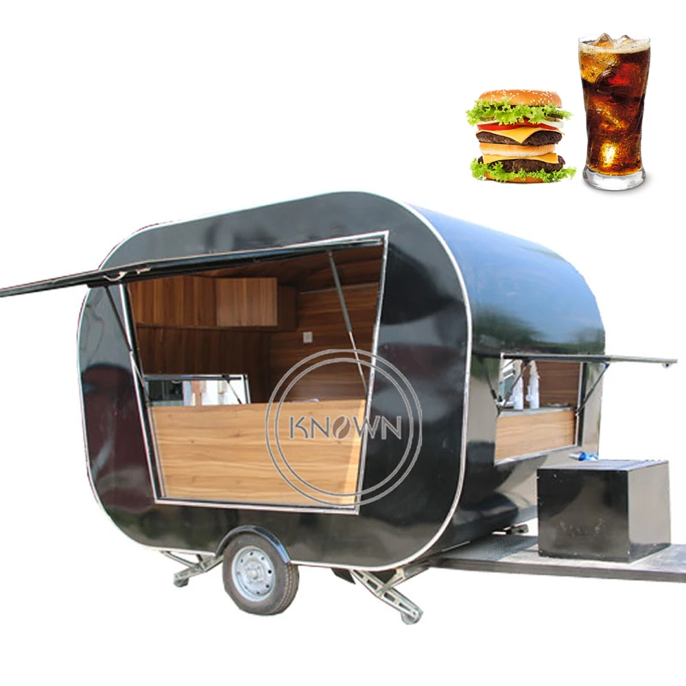 

OEM Mobile Street Food Cart Trailer Stainless Steel Ice Cream Truck Van for Fast Snack Customized Hot Dog Kiosks Catering Carts