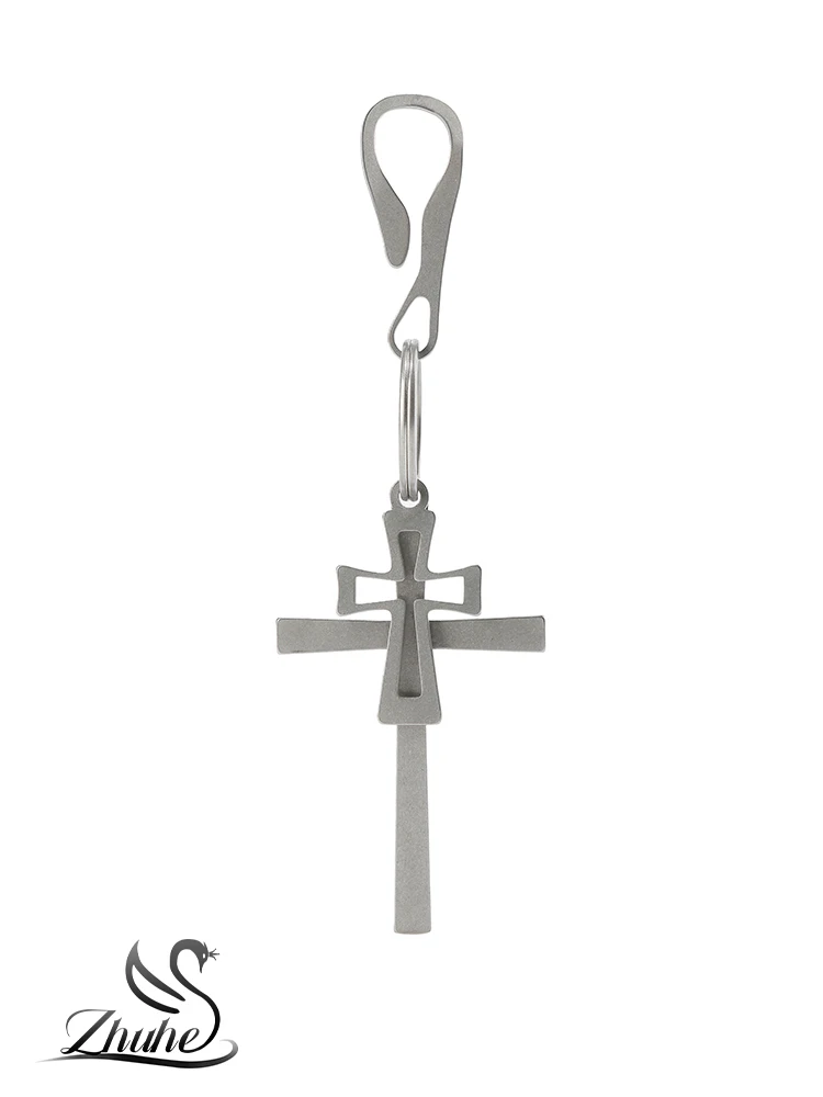 ZHUHE брелок с крестом в спортивном стиле мужские и женские ювелирные изделия из