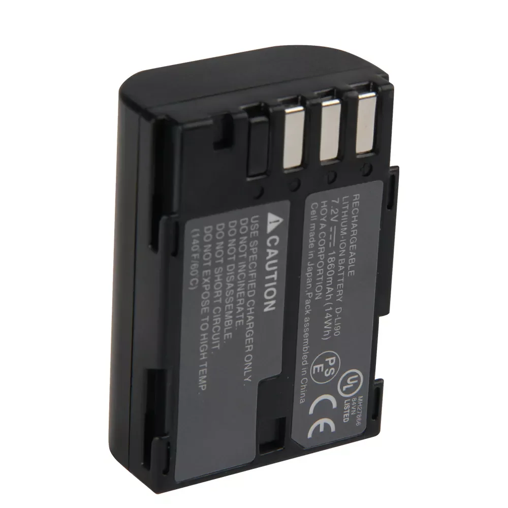 

2023New Original Replacement Battery For Pentax 645D K7 K7D K3 K5 K52S K01 D-Li90 Genuine Battery 1860mAh