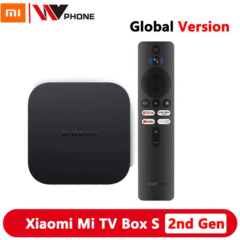 Global Version Xiaomi Mi TV Box S 2nd Gen 4K Ultra-HD Quad-core Processor Dolby Vision HDR10+ Google Assistant