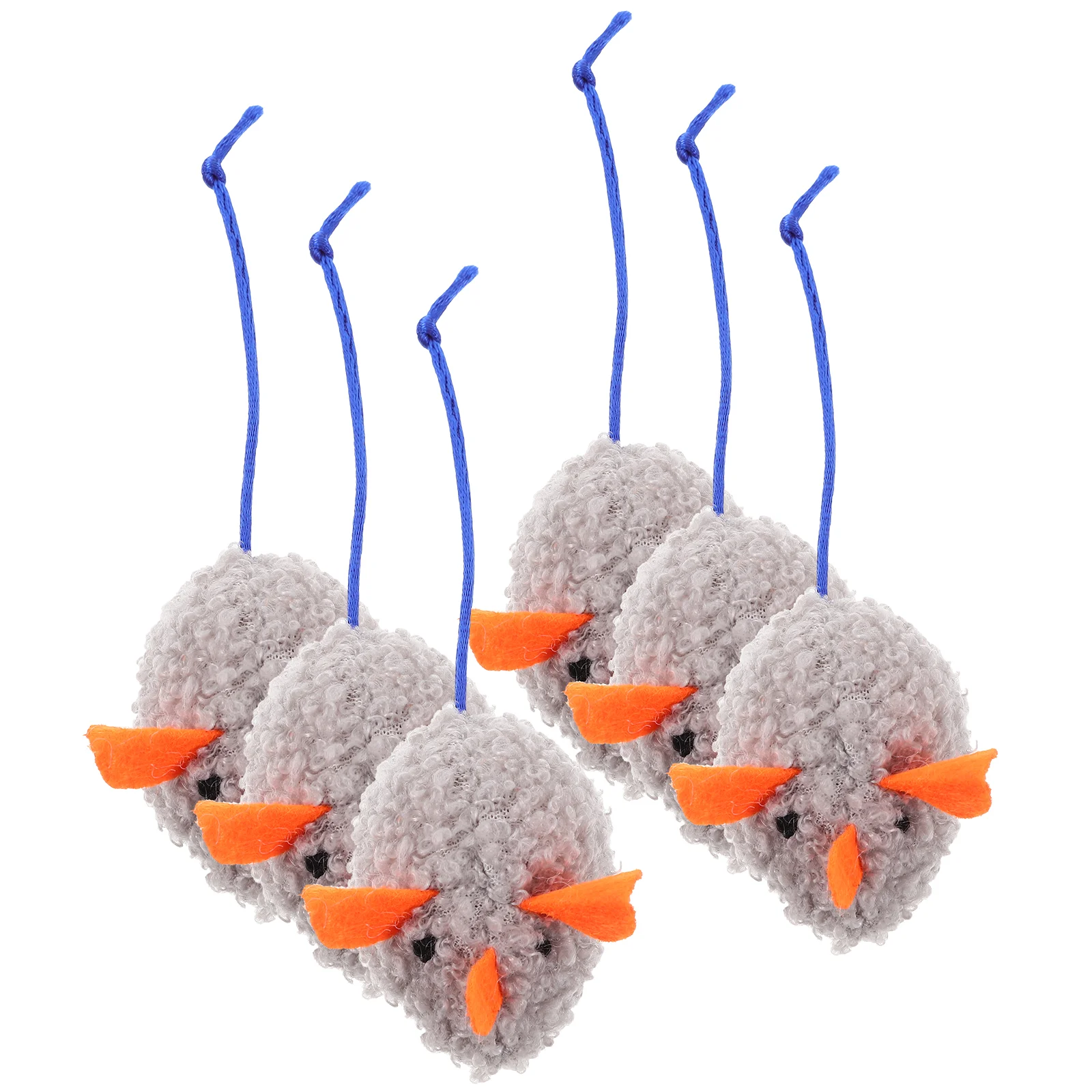 

6 Pcs Pets Toys Cat Mice Funny Mouse Indoor Cats Interactive Catnip Plush Cartoon Kitten