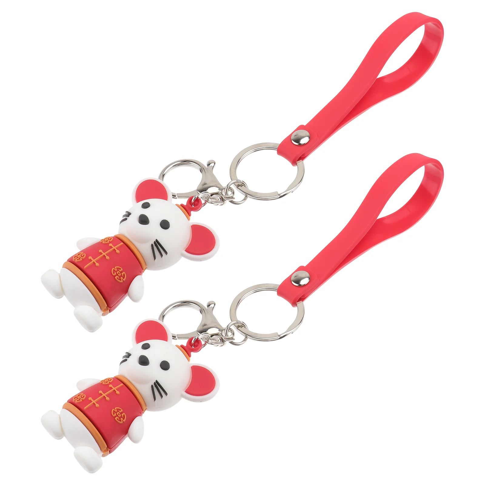 

2 шт., декоративные брелки для ключей, в виде мыши