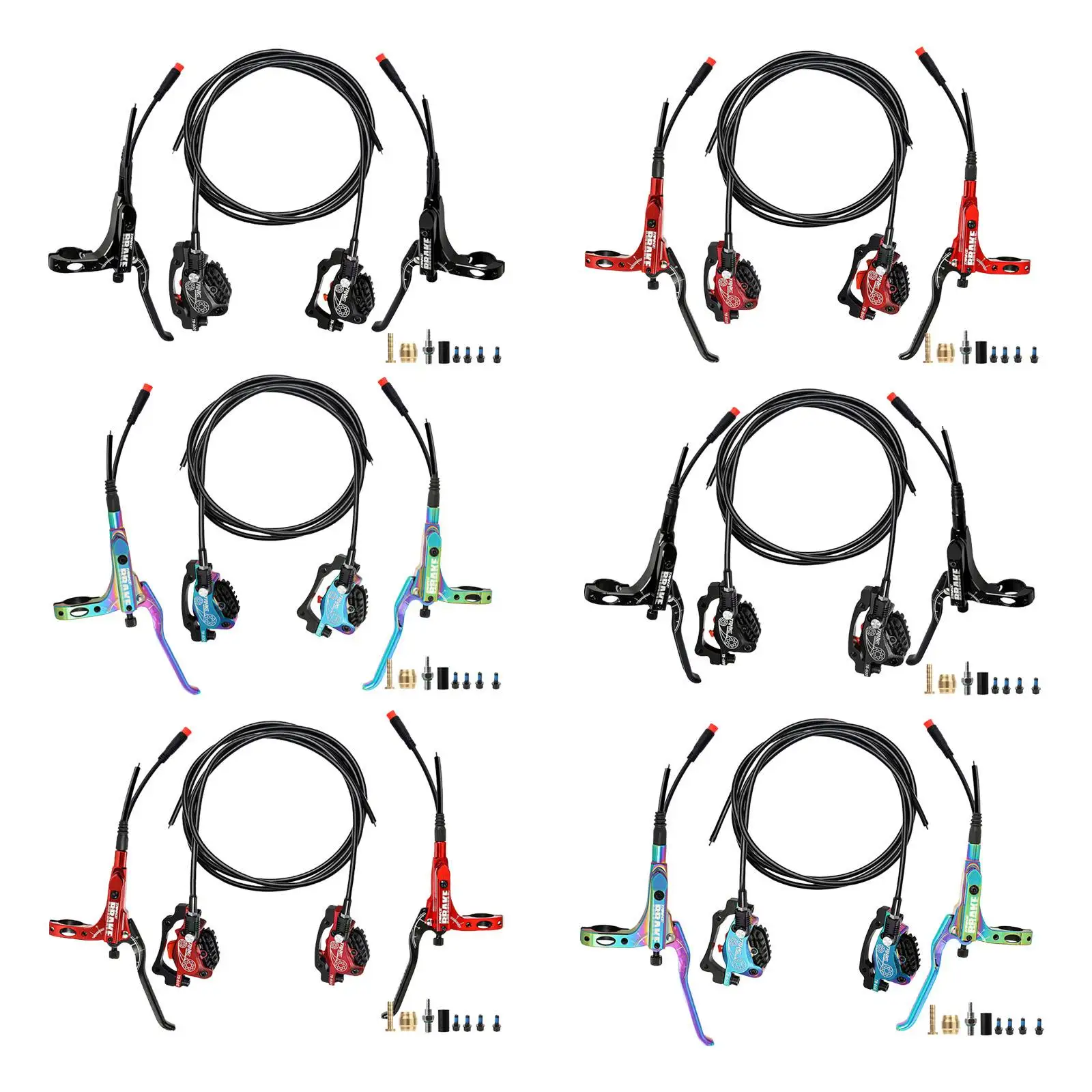 

Mountain Bike Hydraulic Disc Brakes Set Levers Front/Rear Hardware Parts Calipers Oil Brake Levers A 75mm B 51mm for MTB Bicycle