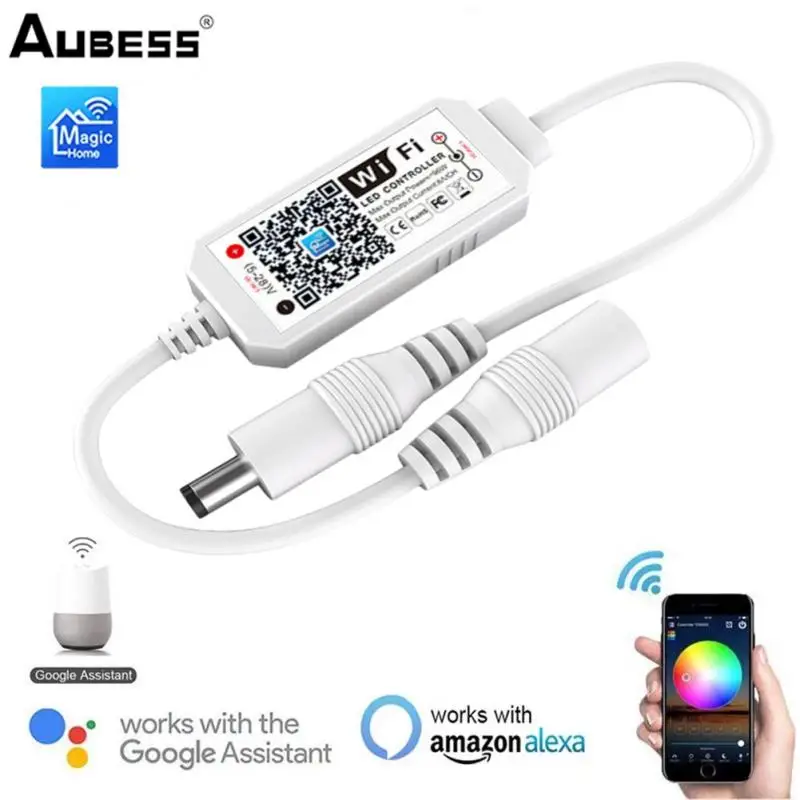 

Magic Home Mini RGB RGBW WiFi Controller DC5-28V For 5050/3528/5630 Led Strip Panel Light Timing Function Smartphone Control