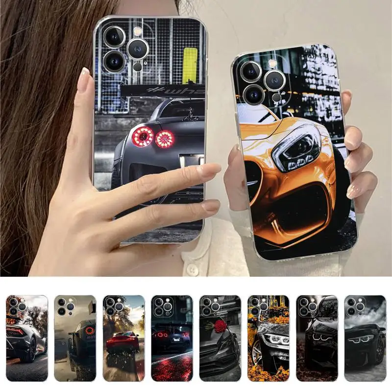 

Sport Car Cool Phone Case For iPhone 14 11 12 13 Mini Pro XS Max Cover 6 7 8 Plus X XR SE 2020 Funda Shell