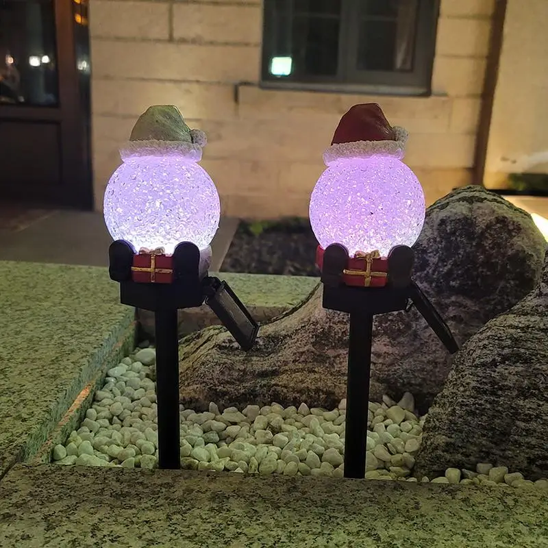 

Solar Lights Garden Santa Christmas Decoration Waterproof Solar Led Light Outdoor Post Lamp Lawn Landscape Led Solar Lighting