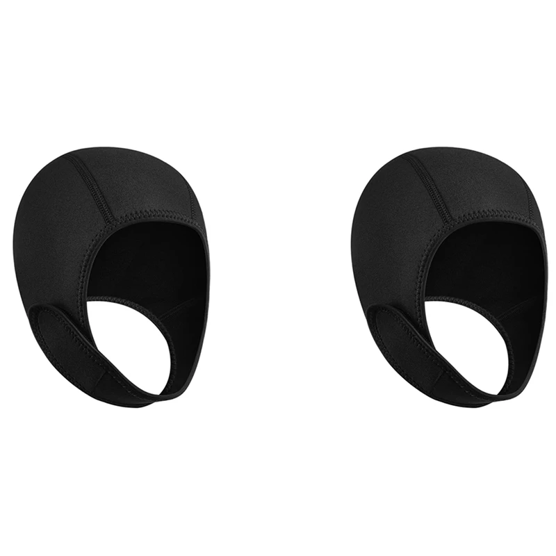 

Top!-2X Wetsuit Hood Cap Scuba Diving Cap With Chin Straps Surf 2.5 Mm Diving Cap For Men Women Sailing Water Sports