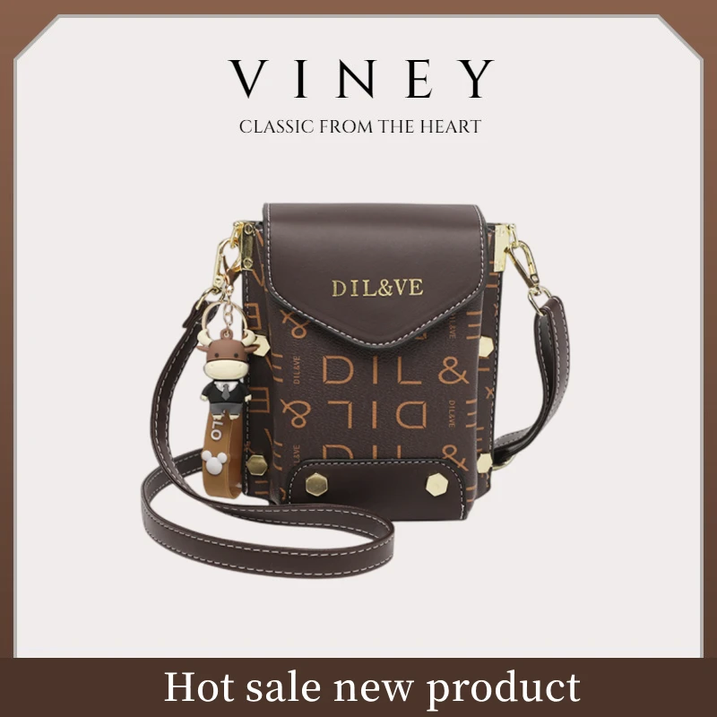 

Hot Sell Fashion Luxury Women's Shoulder Messenger Bag New Mini Pu Leather Flap Mobile Phone Bags Retro Classic Crossbody Bags