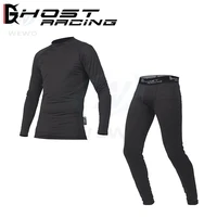 ghost racing mens lined underwear set motorcycle skiing base layer winter warm long johns shirts tops bottom jersey pant suit