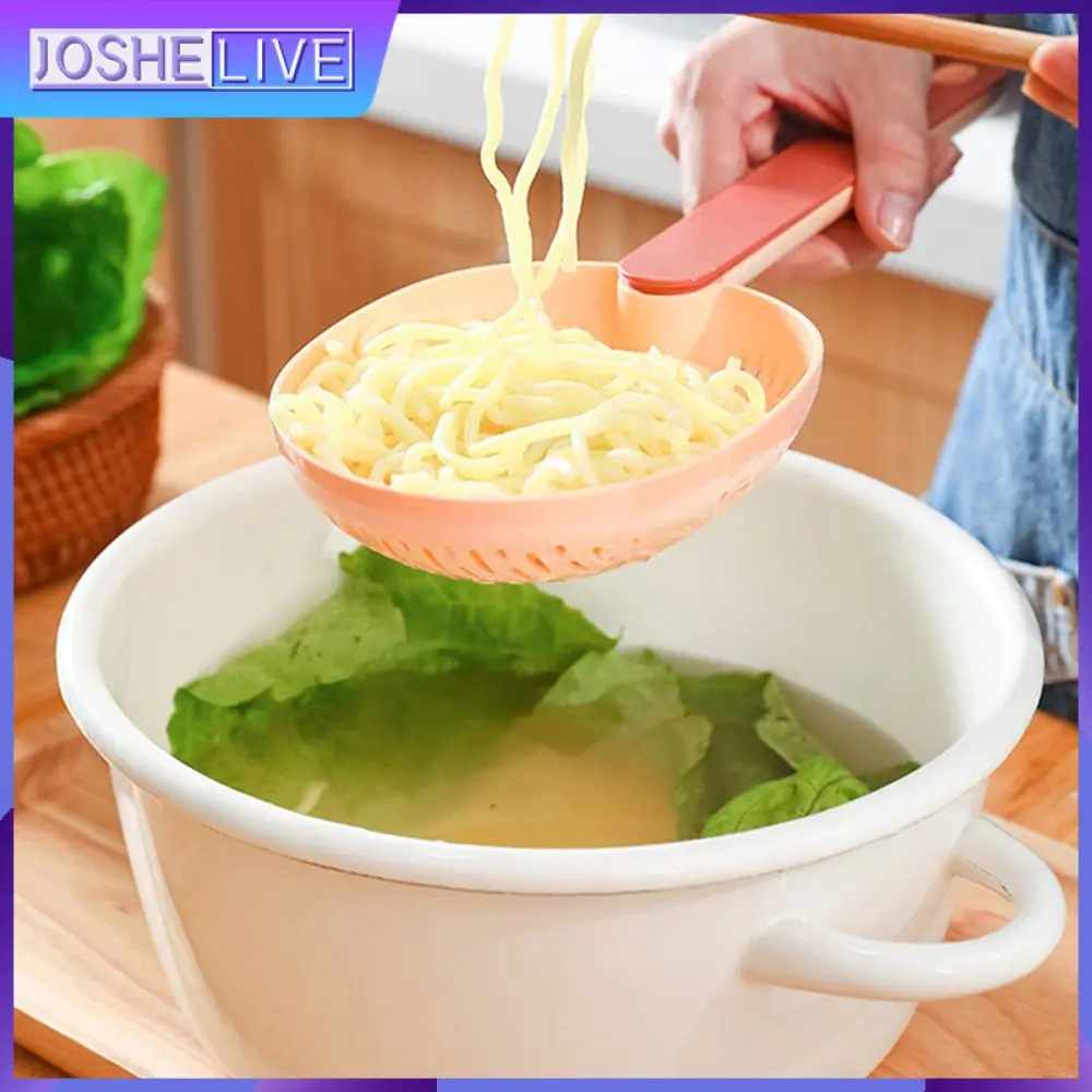 

Hanging Kitchen Cooking Spoon Hot Portable Colander Multi-purpose Kitchen Tools Lo Mein Strainer Long Handle New High Quality