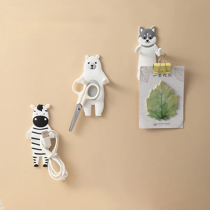 

Home Bathroom And kitchen Refrigerator Self-adhesive Hook Wall Keychain Hanger Cute Room Decor Multipurpose Hooks For Hanging
