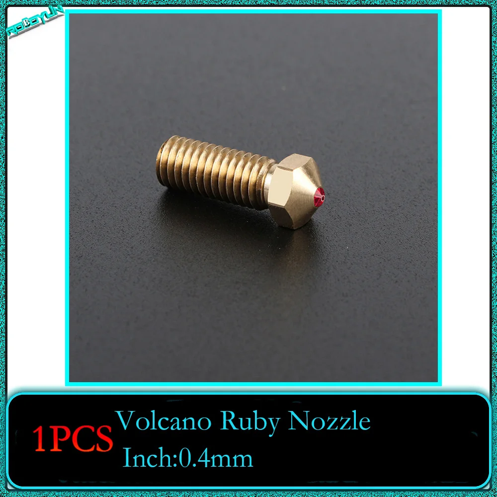 

V6 Volcano Ruby Nozzle 0.4mm Nozzles High Temperature Compatible PETG ABS PET PEEK NYLON For E3D Volcano Hotend 1.75mm Filament