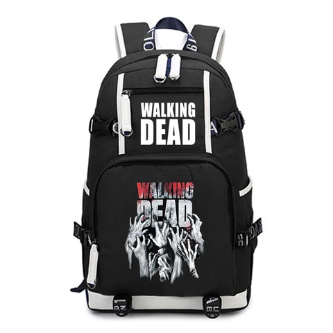 Рюкзак «Ходячие мертвецы» для девочек-подростков и мальчиков, рюкзак для возвращения в школу, холст, дорожный рюкзак для женщин и мужчин, рюкзак для ноутбука Mochila