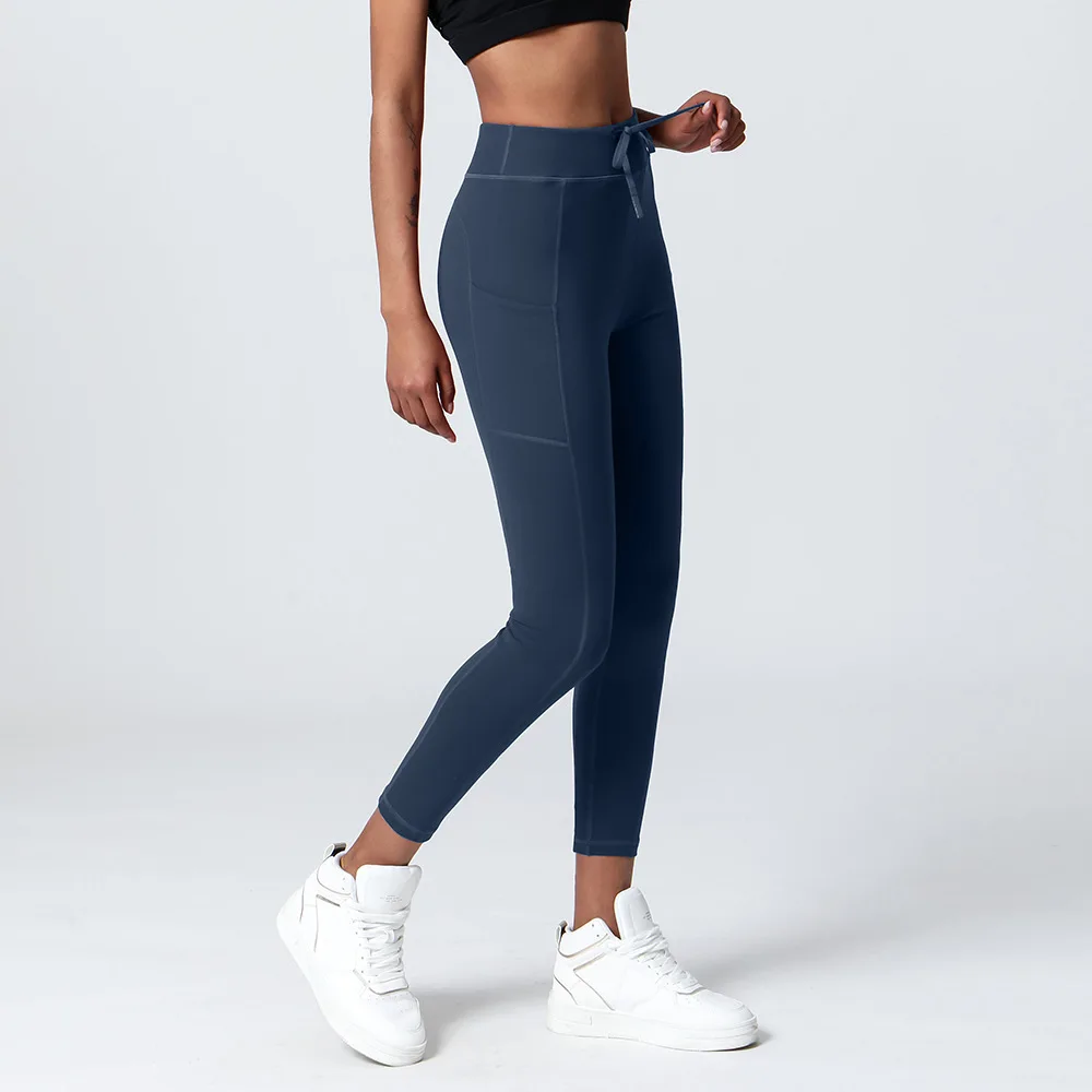 Vuori Yoga Pants Pura Raise Waist Abdomen Peach Hip Outer Wear Nude Leggings Women's Breathable Fitness Pants Sports Leggings