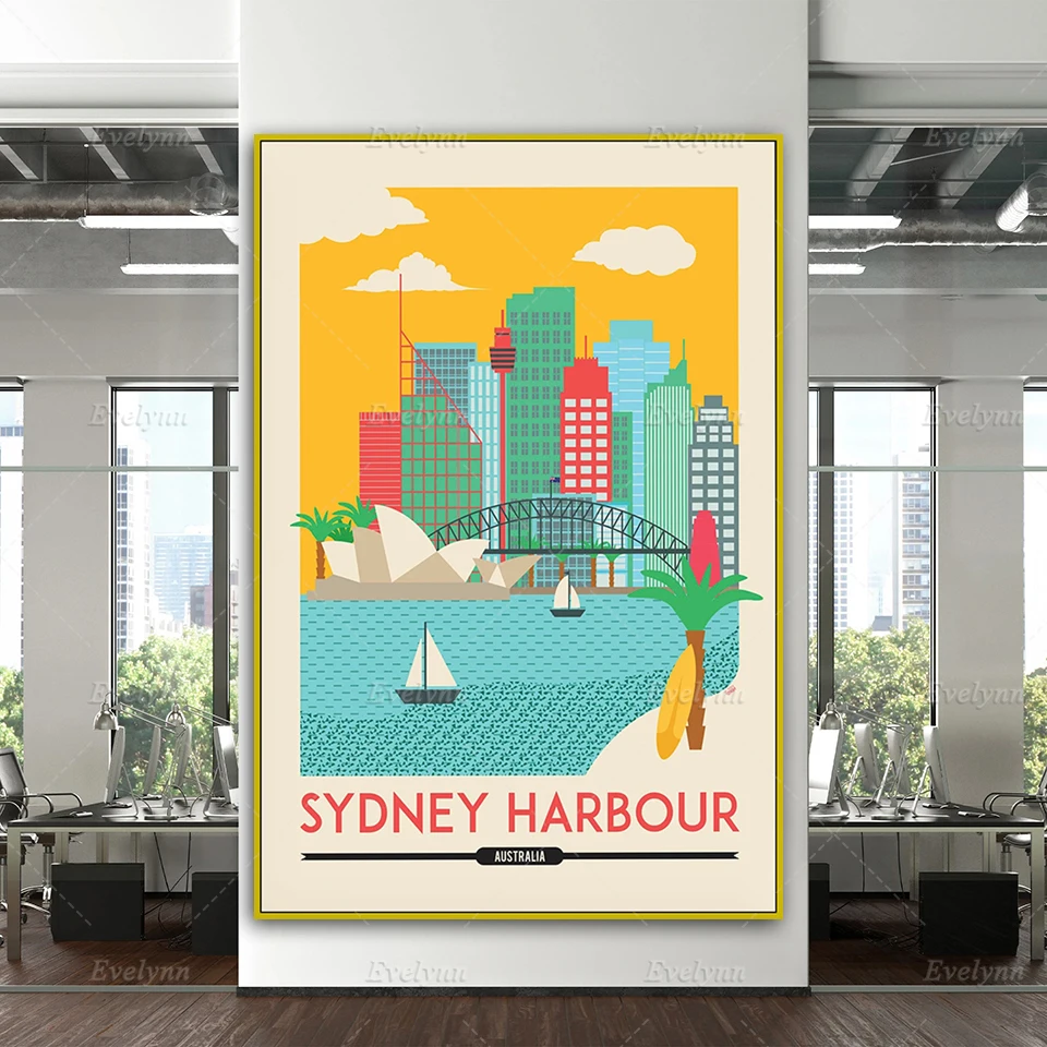 Картина на холсте с изображением Сиднея Австралии путешествий