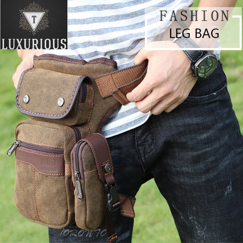 

Men's Drop Motorcycle Thigh Hip Belt s Handy Leg Fanny Pack Steampunk Waist Bag Male Tactical Phone Cross Body Pocket