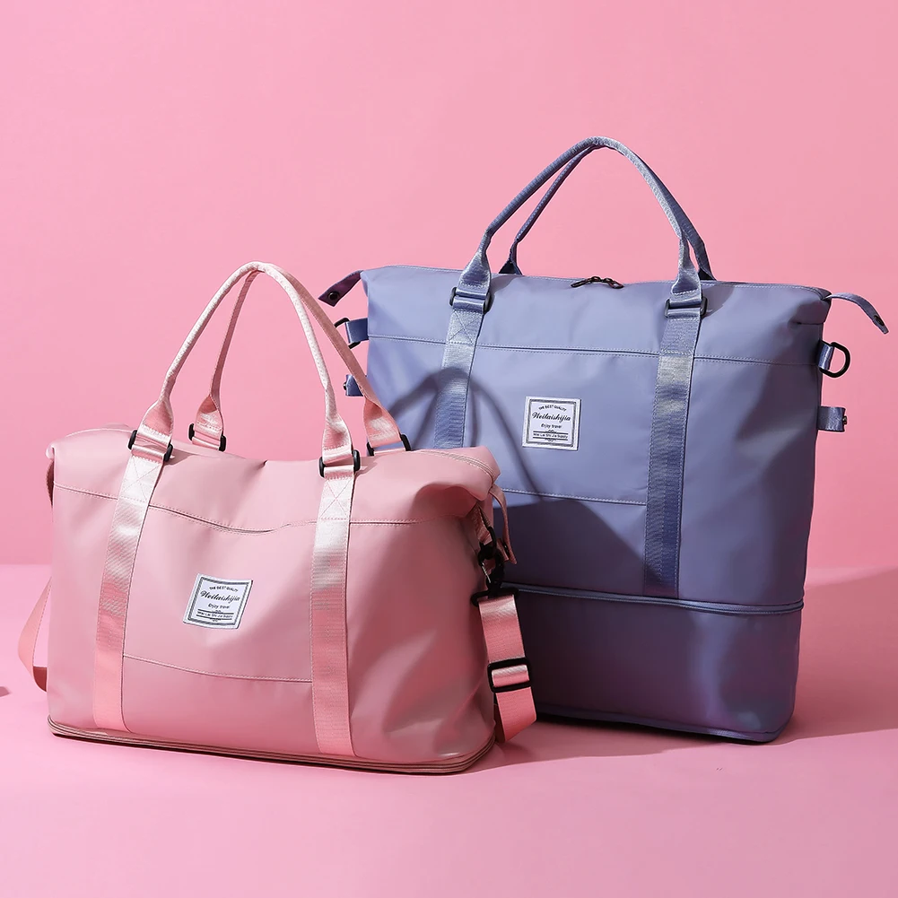 

Дорожная сумка на плечо для женщин, качественная Повседневная Дамская сумочка с двойной молнией, вместительный модный чемодан