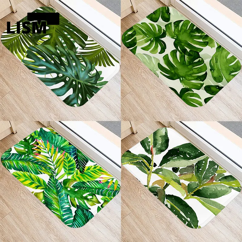 

Tropical Plants Palm Leaf Print Carpet for Living Room Home Decor Rugs for Bedroom Entrance Doormat Modern Table Floor Mats Bath
