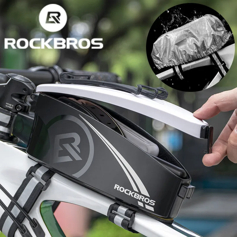 

Водонепроницаемая велосипедная сумка ROCKBROS для переднего телефона 4-6,5 дюйма, специальный жесткий чехол из поликарбоната с бесплатным дожде...