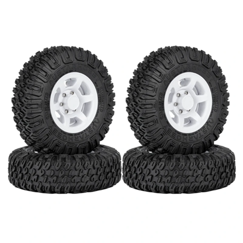 

4PCS 85Mm 1.55 Inch Beadlock Wheel Rims Tires Set For 1/10 RC Crawler Car Axial Yeti Jr RC4WD D90 TF2 Tamiya CC01