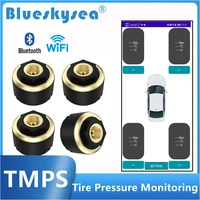 bluetooth 5 0 tpms sensor wireless tire pressure monitoring system for car moto motorcycle rv external 4 sensors for ios android