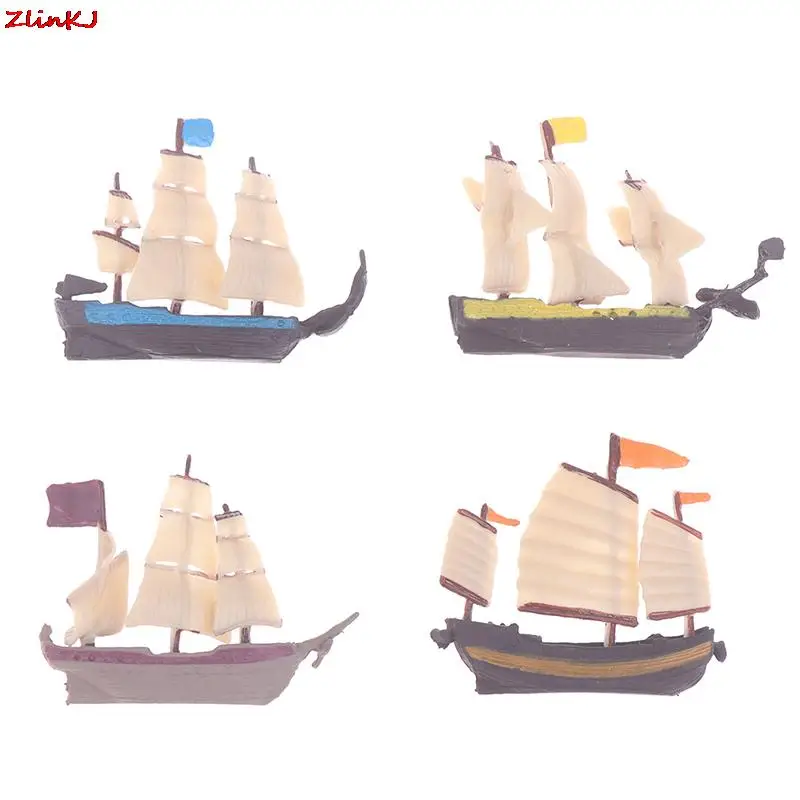 

Миниатюрная модель мини пиратский корабль морская яхта удовольствие для океана лодка Декор маленькая Ретро треугольная лодка фигурка игру...