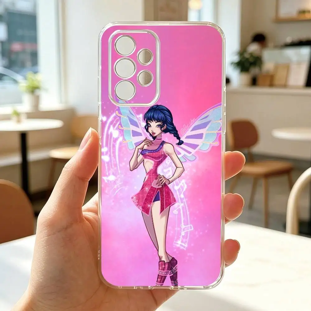 Фото Чехол для телефона W-Winx Clubs, прозрачный, силиконовый, мягкий, для Samsung S25, S24, S21, S22, S23, S30, Ultra, S20, Plus, Fe №2