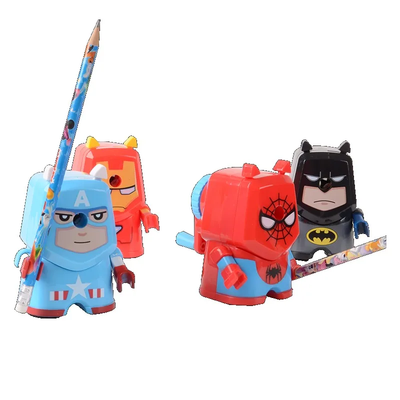 Портативная точилка для карандашей Marvel Человек-паук Капитан Америка Бэтмен