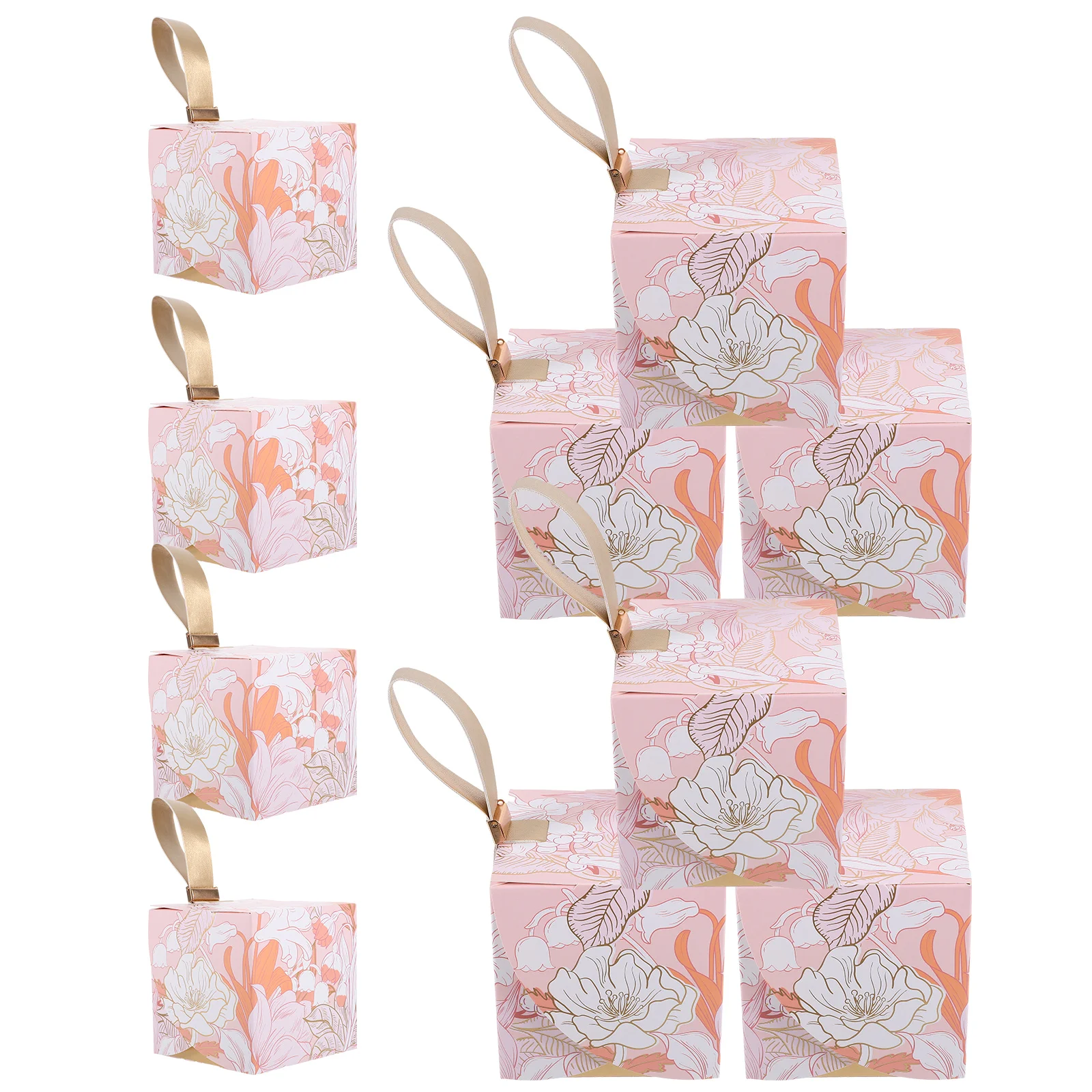 

10 Pcs Candy Box Container Cookies Gift Case Paper Holder Bridesmaid Bags Xmas Gifts