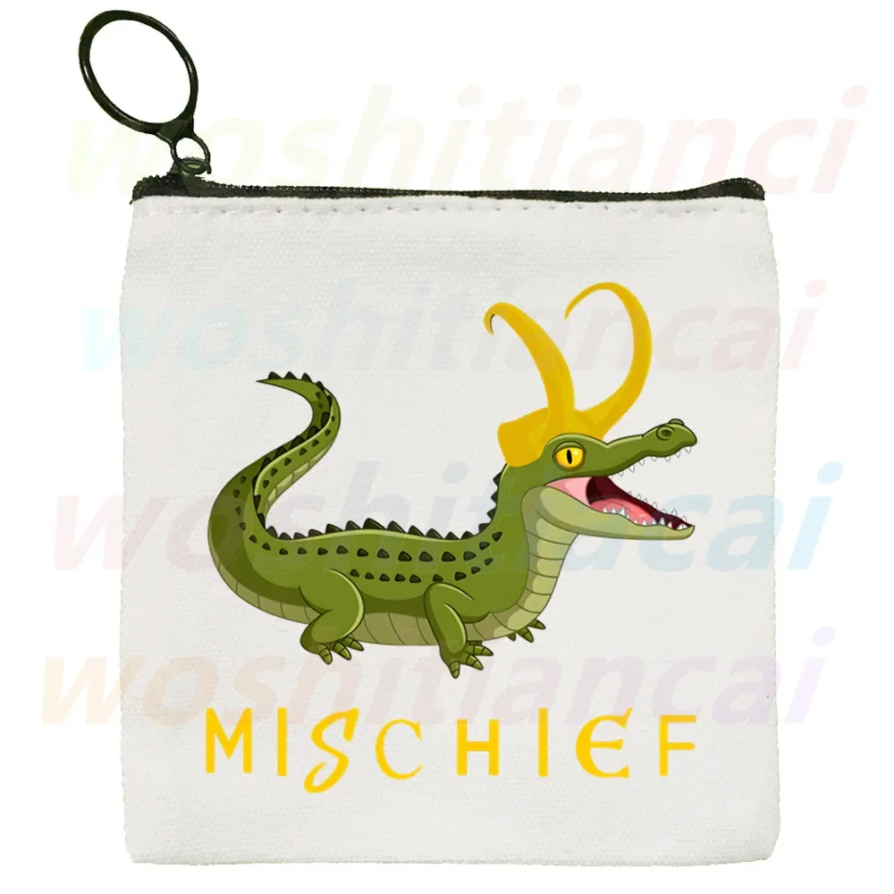 Милый мини-кошелек Loki под крокодила Gator Женский кошелек на молнии