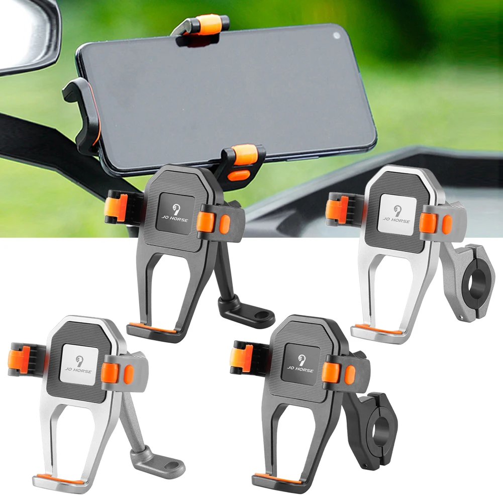 

Bicycle Motorcycle Bike Phone Navigation Holder Handlebar Rearview Mirror Mount Clip 360 Rotation Phone Stand Cycling Accessorie