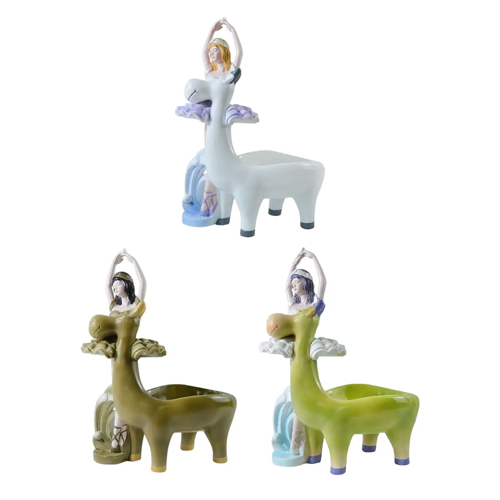 

Creative Girl Figurine Statue Resin Sculpture Keys Jewelry Storage Box for Home Office Wedding Decoration Birthday Gift Ornament
