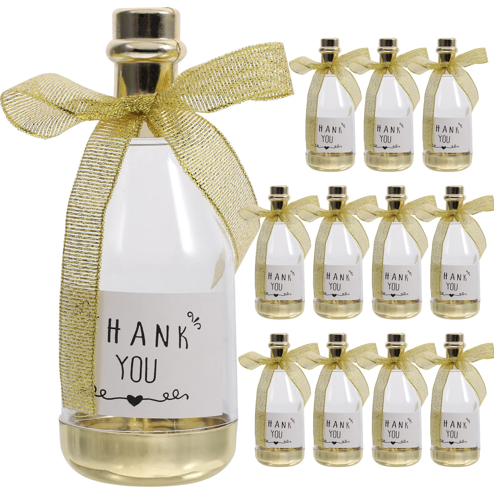 

Boxes Candy Champagne Favor Bottle Container Party Gift Treat Wedding Jars Bottles Box Mini Baby Metallic Ribbon Diybridal