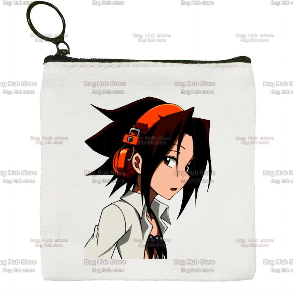 Shaman King Canvas Card Coin Purse Female Cute Simple Coin Mini Zipper Bag
