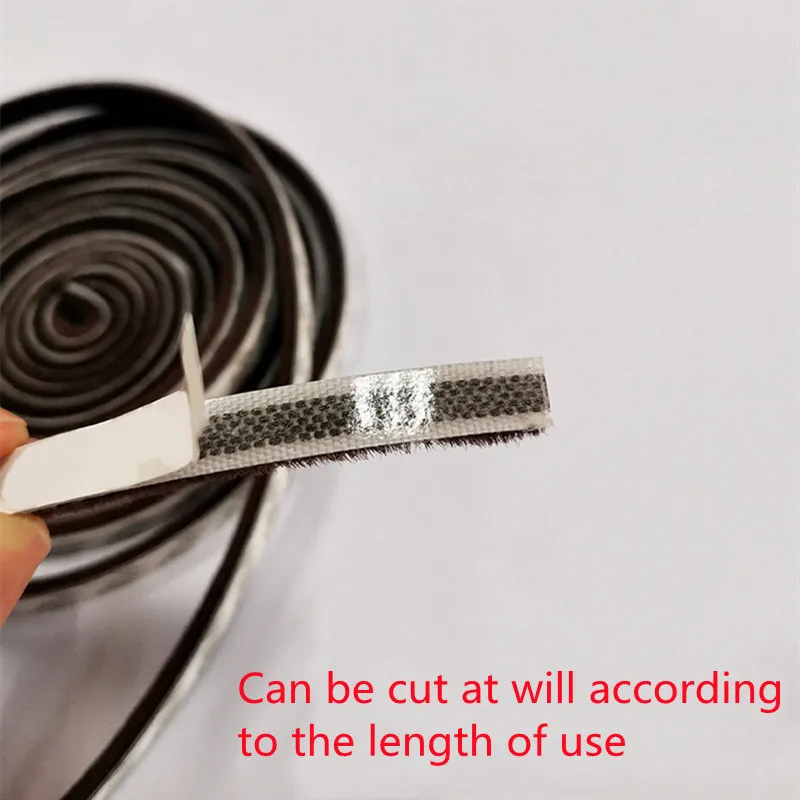 KK&FING 3M/5M Self-adhesive Sealing Wind-proof Brush Strip Home Door Window Sound Insulation Strip Gasket Accessories