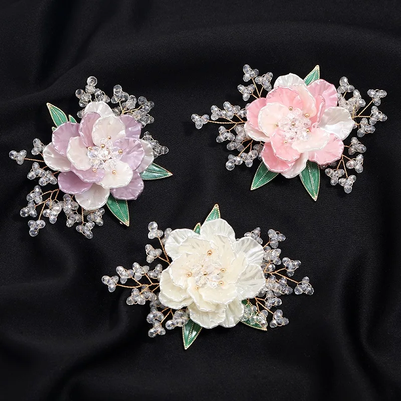 

Luxury Crystal Pearl Flower Brooch For Women Lady High Quality Top Brand Brooches Corsage Wedding Party Elegant Badges Pin Gift