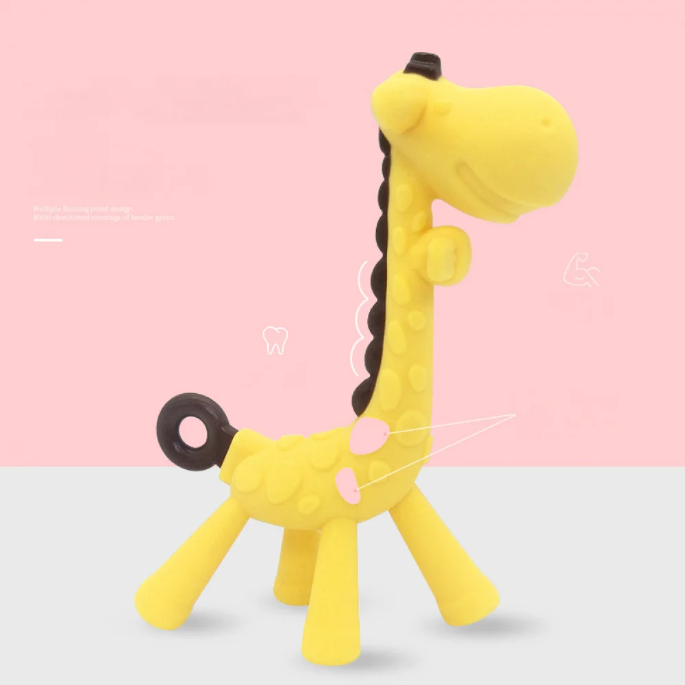 

Teething Baby Toy Silicone Teether for Teeth Babies Accessories Newborn Giraffe Sucking Chew Toys for Newborn Baby Bpa-Fre Gift
