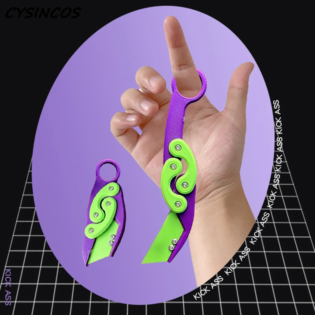 

3D Gravity Folding Claw Knife Folding Butterfly Claw Gravity Knife Jumping New Quick Push Decompression Toy Cool Gamepla Knife