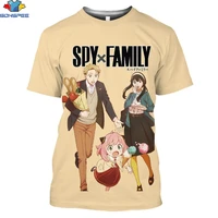sonspee 3d print kawaii t shirts for men women japanese anime spy family anya forger funny cartoon t shirts for casual cute girl